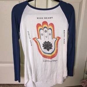 Hamsa lotus baseball tee
